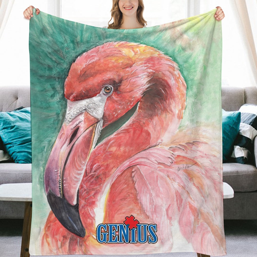 Genius Flamingo Ultra-Soft Flannel Blanket 60"x80"