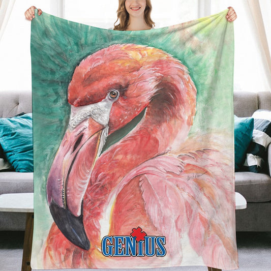 Genius Flamingo Ultra-Soft Flannel Blanket 60"x80"