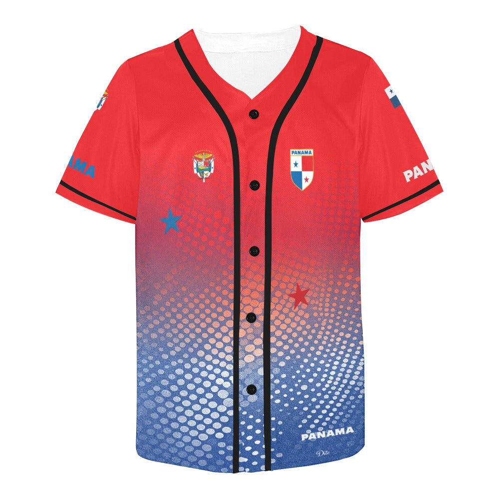 Panama Dots Men's All Over Print Baseball Jersey (T50)