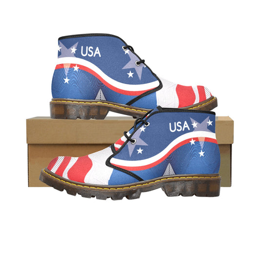 USA Women's Canvas Chukka Boots Shoe (Model 2402-1)