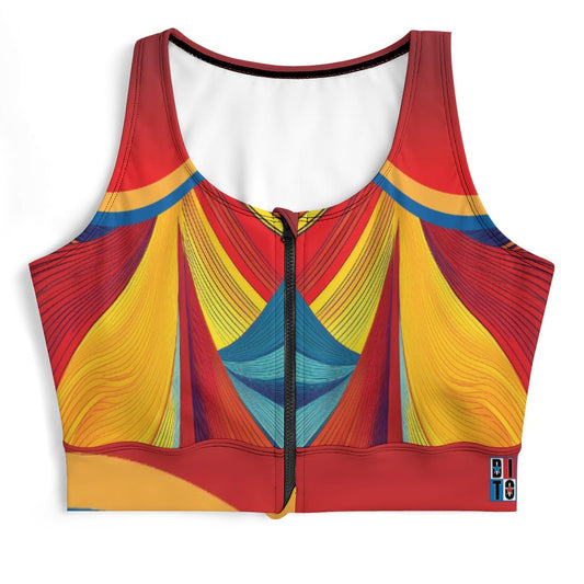 Colorful Yoga Zipper Vest New Tie-Dye