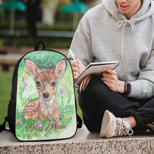 Deer Mom New 17 inch Shoulder Backpack