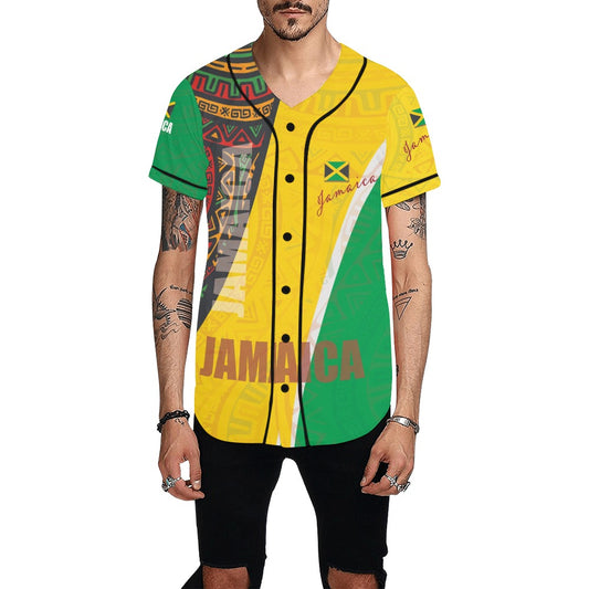 Jamaica Men's All Over Print Baseball Jersey (T50)