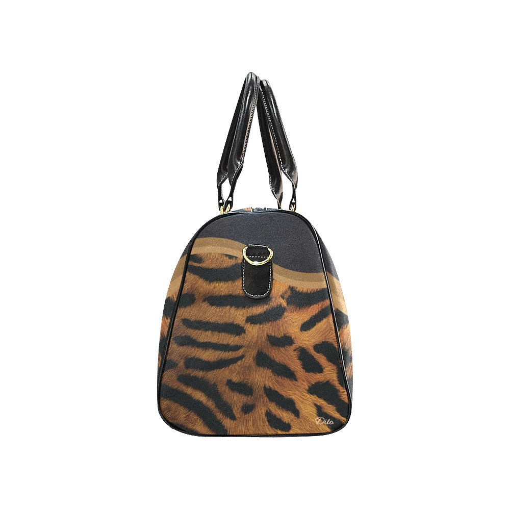Tiger Travel Bag Black (Small) (Model1639)