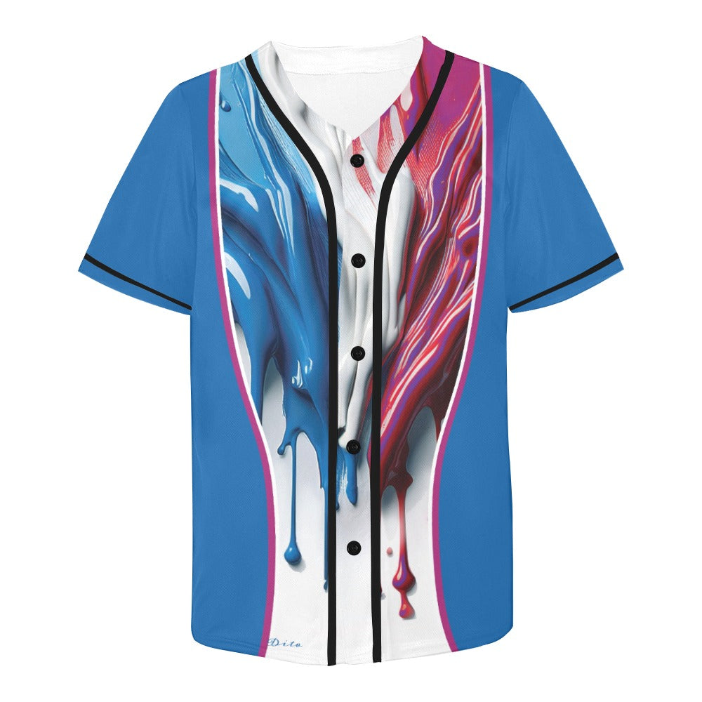 Drip Men's All Over Print Baseball Jersey (T50)