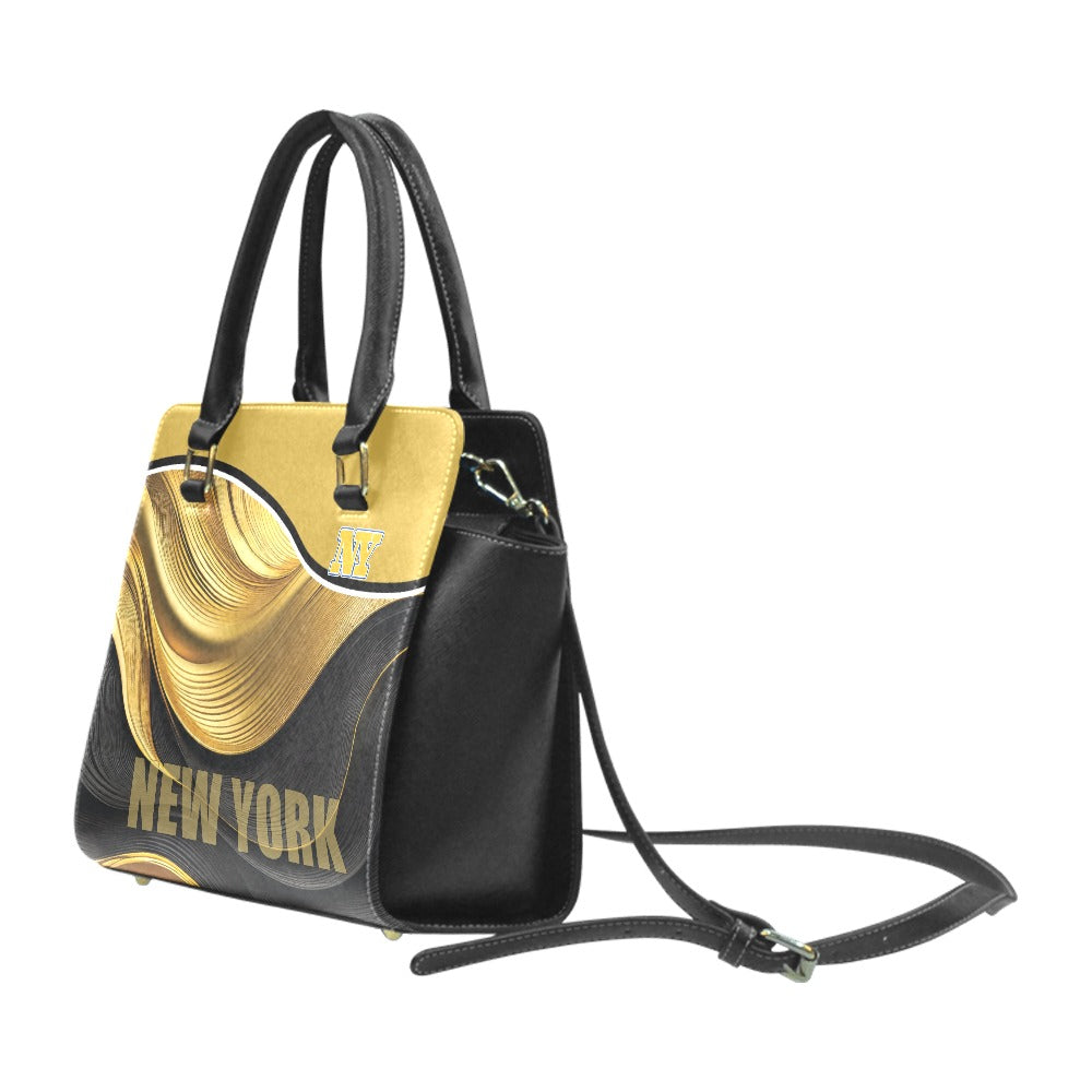 New York Rivet Shoulder Handbag