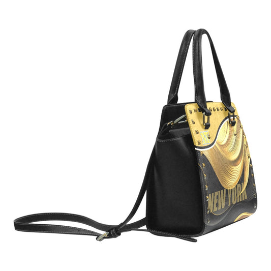 New York Rivet Shoulder Handbag