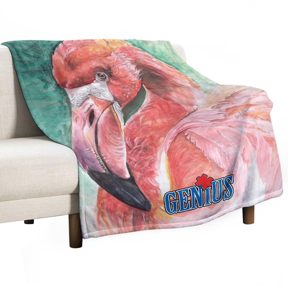 Genius Flamingo Ultra-Soft Flannel Blanket 60"x80"