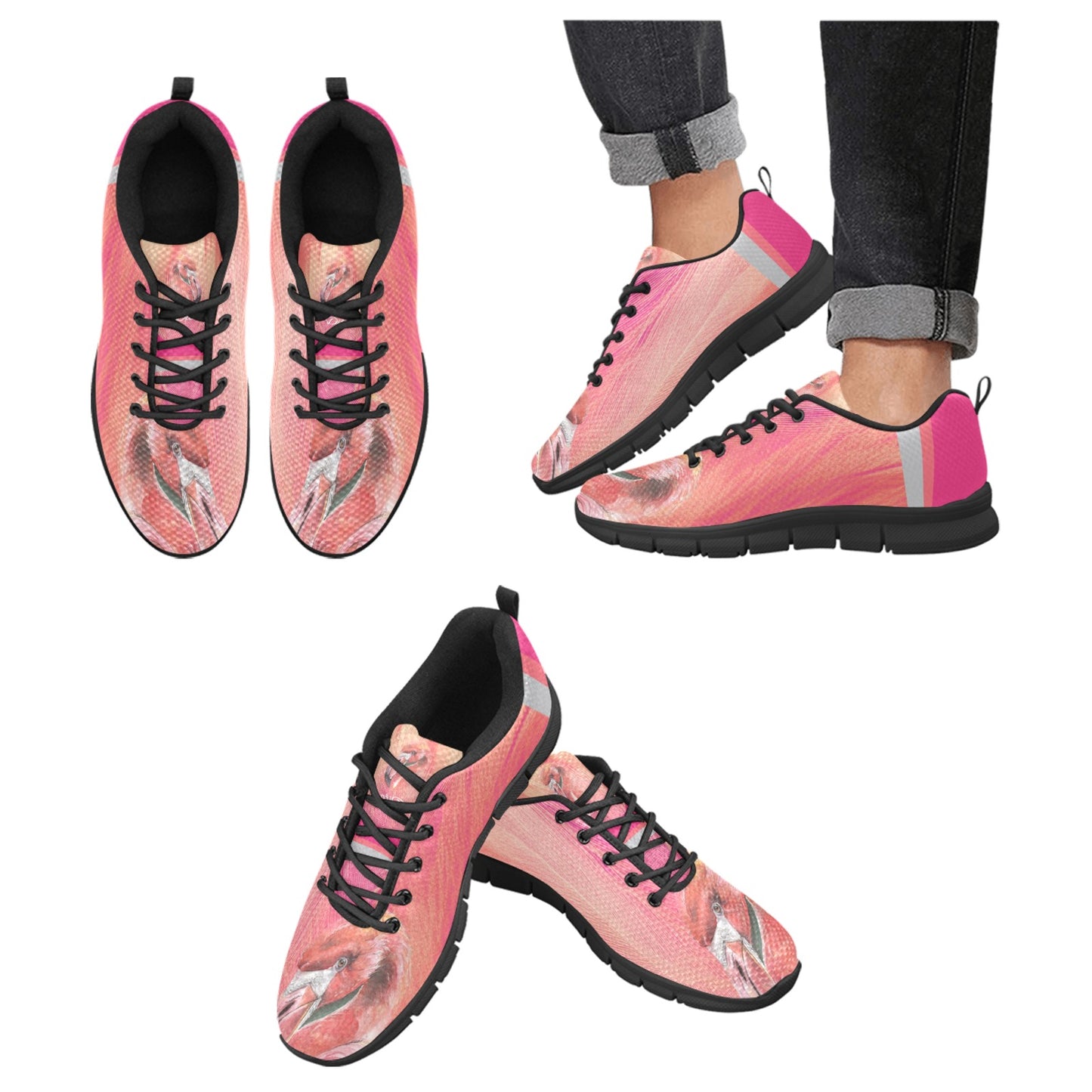 Flamingo Women's Breathable Sneakers (Model 055)