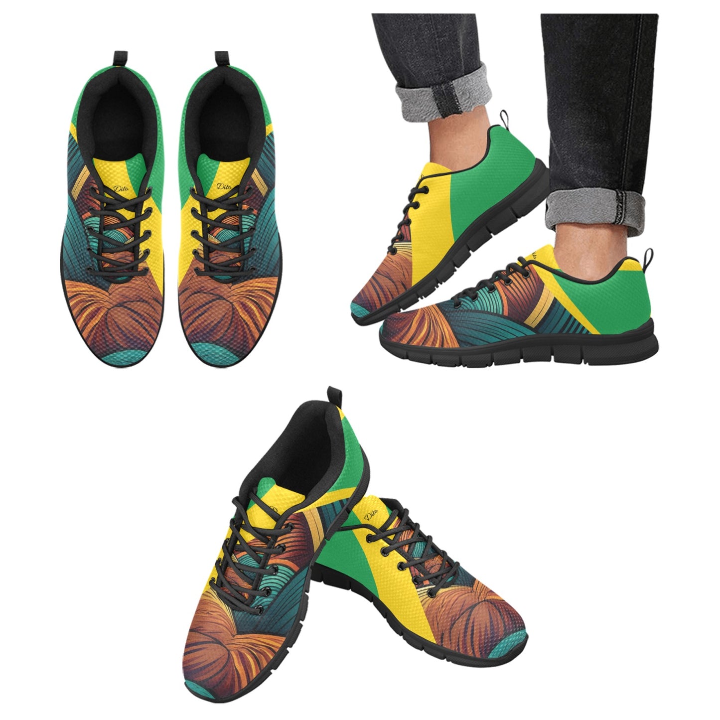 Caribbean Vibe Women's Breathable Sneakers (Model 055)
