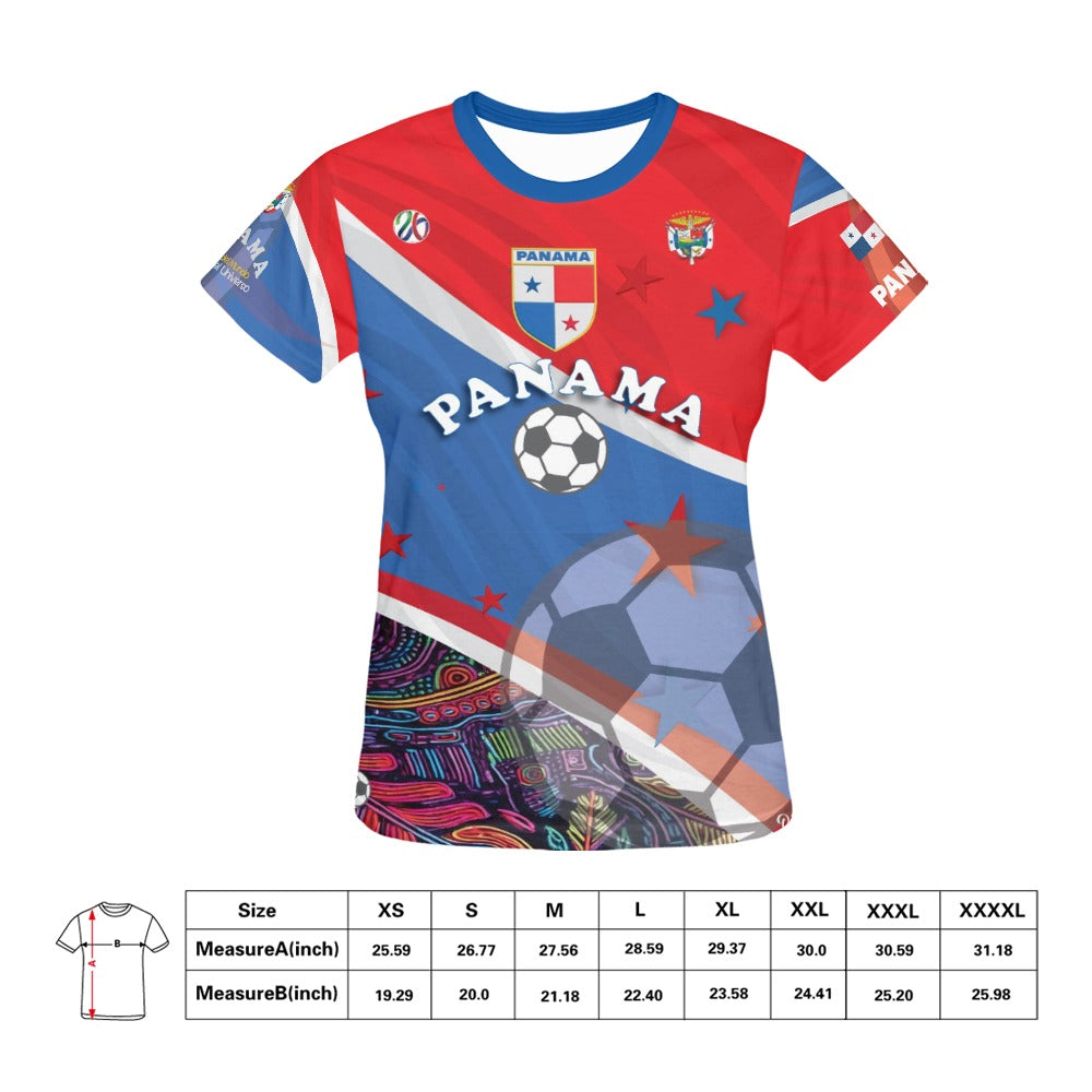 Panama Soccer Women's All Over Print T-shirt (USA Size) (T40)