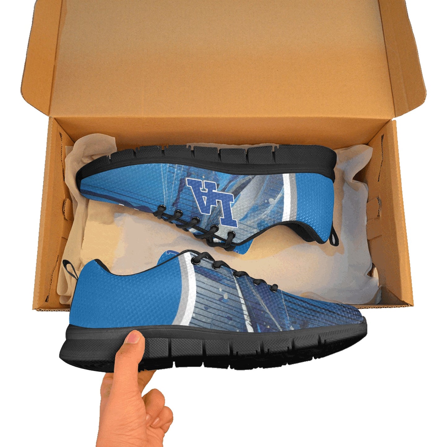 LA Blue Liquid Men's Breathable Sneakers (Model 055)