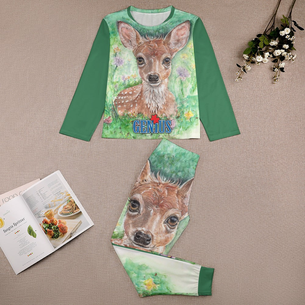Genius Deer Mom Boy's Pajama suit. (See Size Chart)