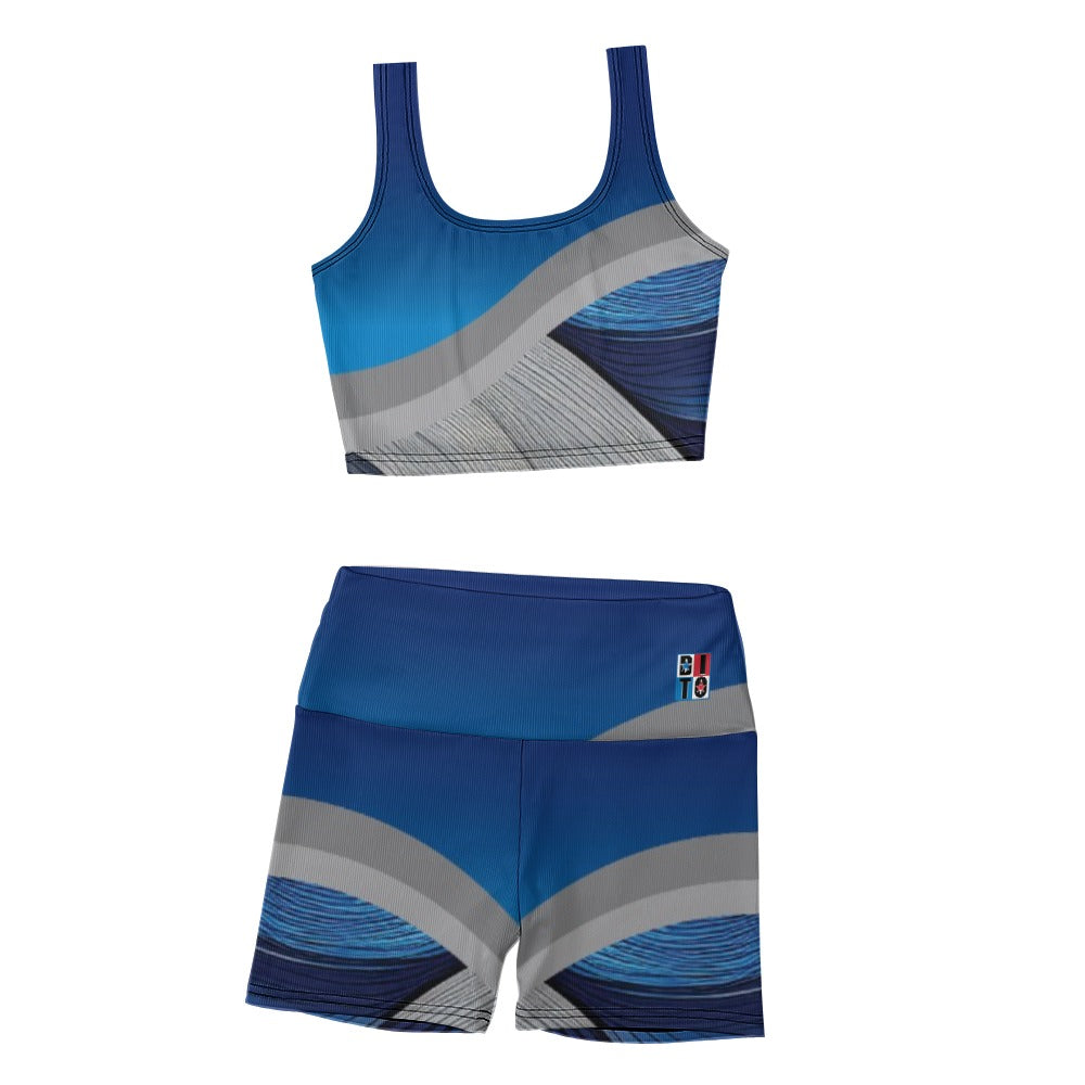 Blue Ribbon Thread Yoga Vest Set