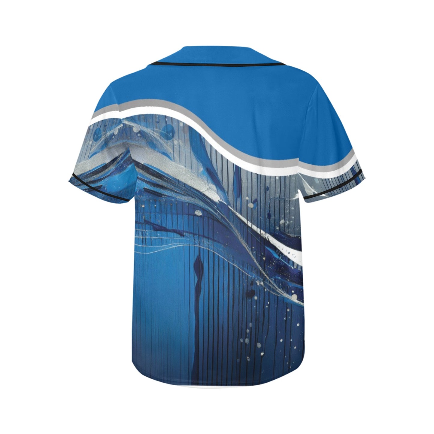 Blue Liquid Women's All Over Print Baseball Jersey(ModelT50)