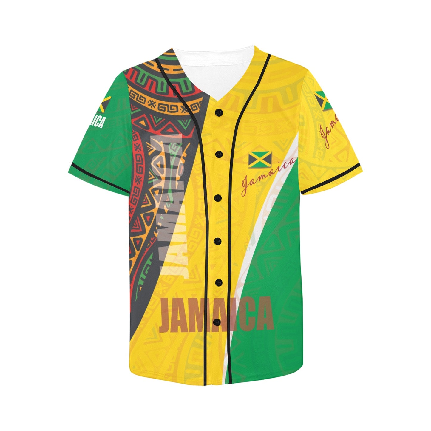 Jamaica Women's All Over Print Baseball Jersey(ModelT50)