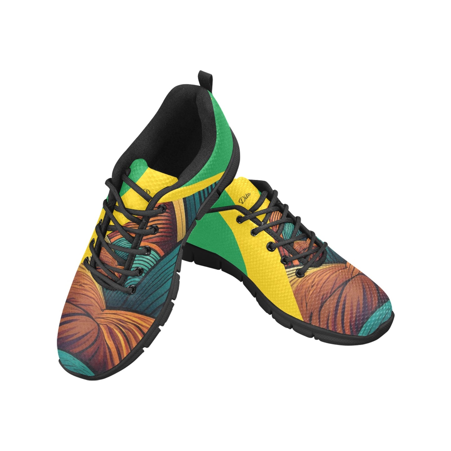 Caribbean Vibe Women's Breathable Sneakers (Model 055)
