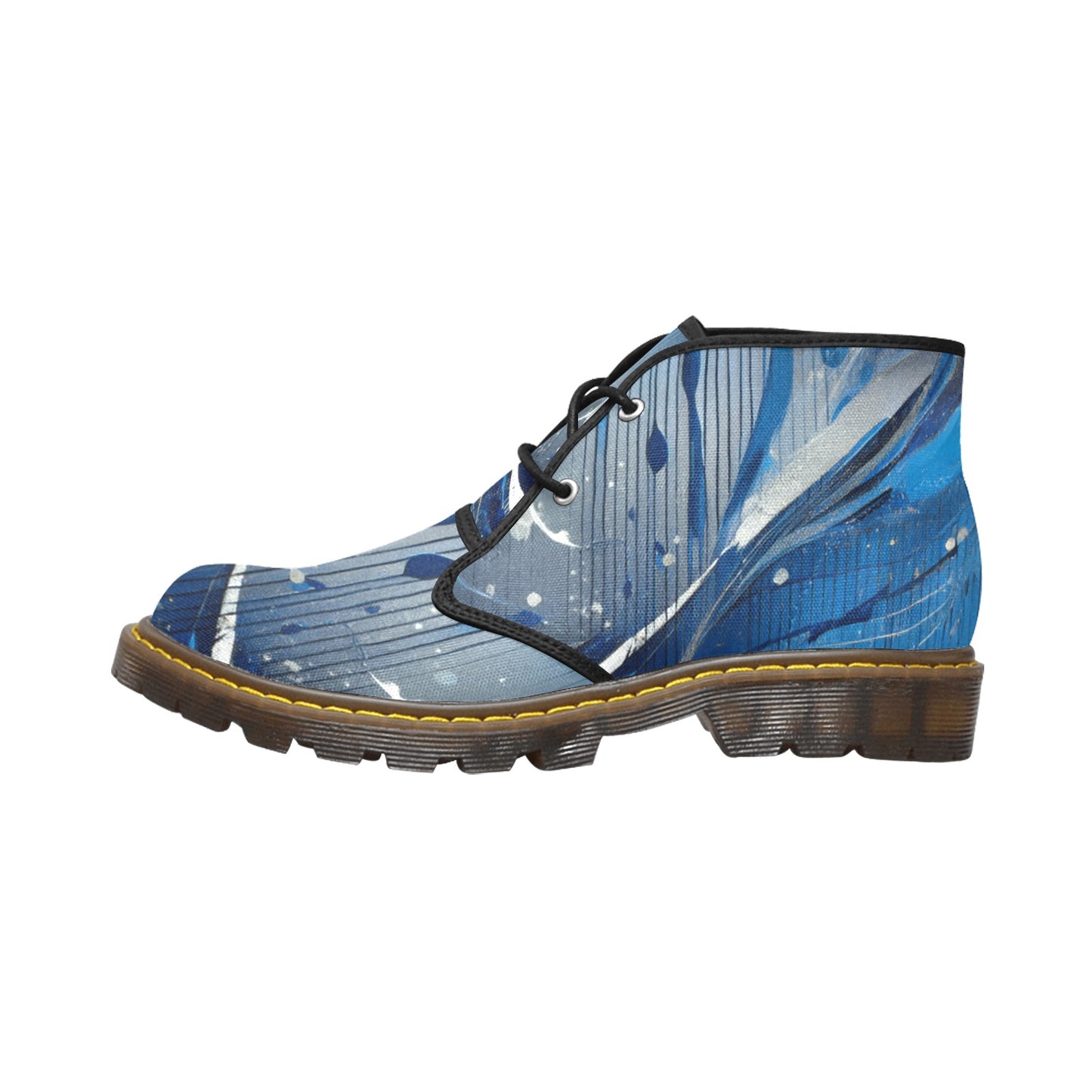 Blue Liquid Women's Canvas Chukka Boots (Model 2402-1)