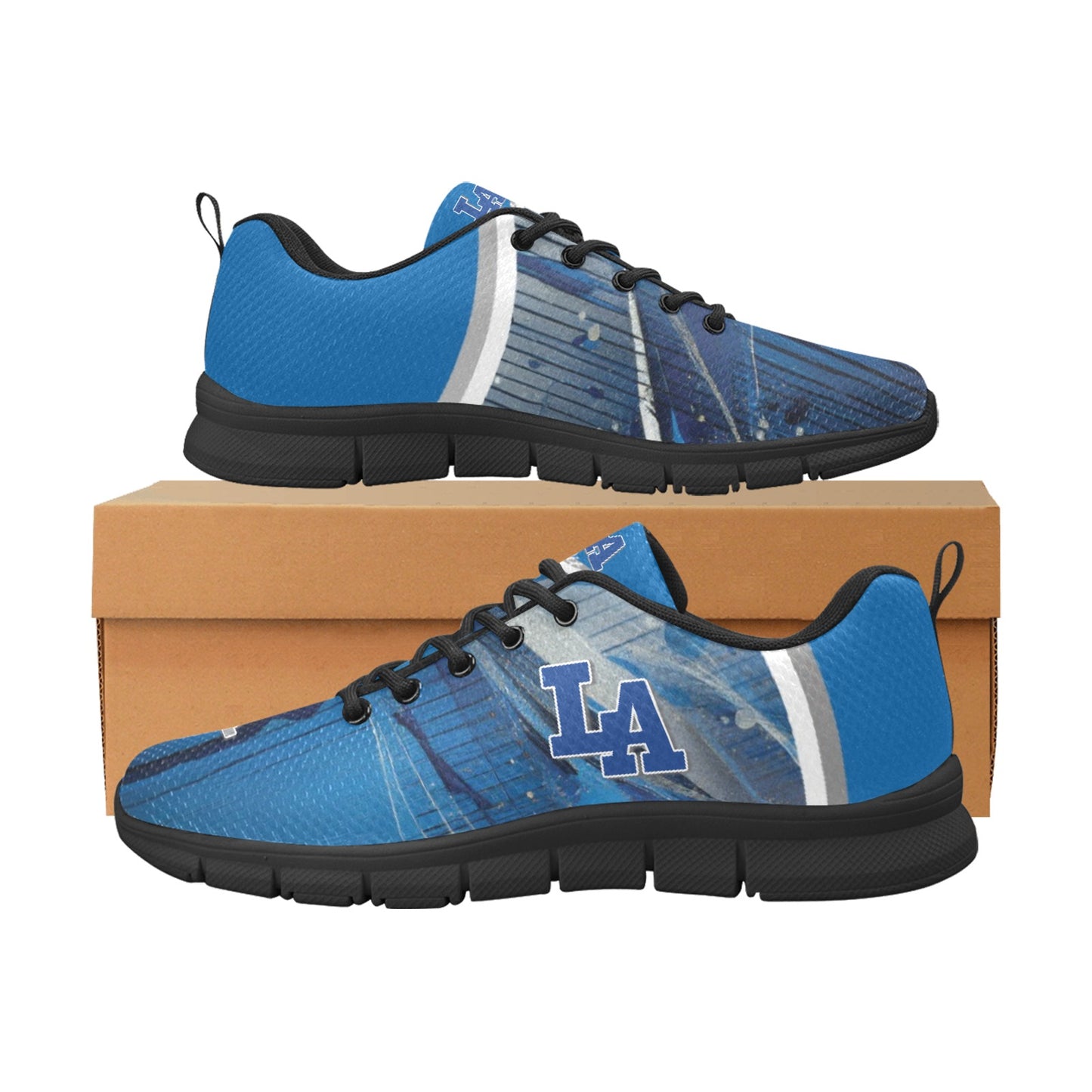 LA Blue Liquid Men's Breathable Sneakers (Model 055)