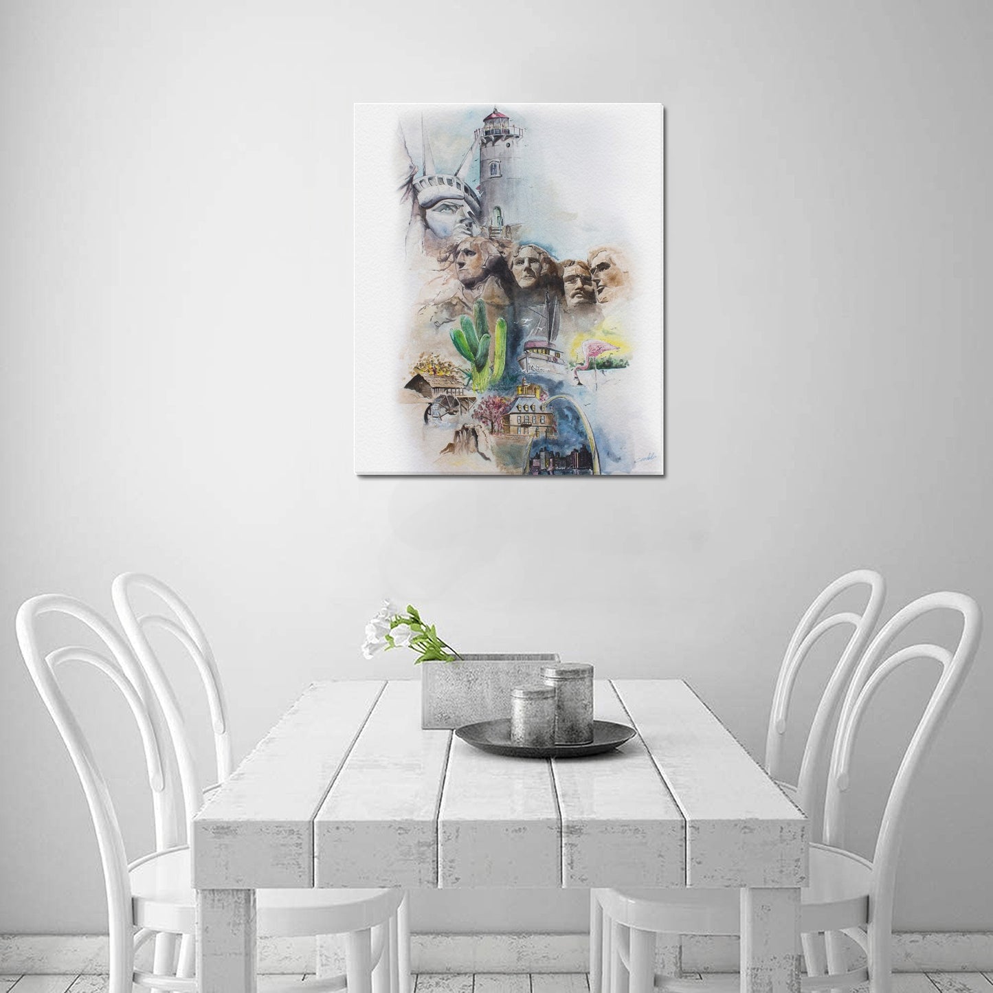 -Across America Canvas Print 20"x24" Made in the USA