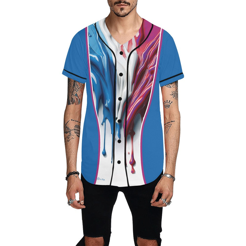 Drip Men's All Over Print Baseball Jersey (T50)