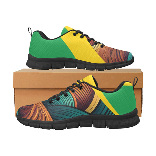 Caribbean Vibe Men's Breathable Sneakers (Model 055)