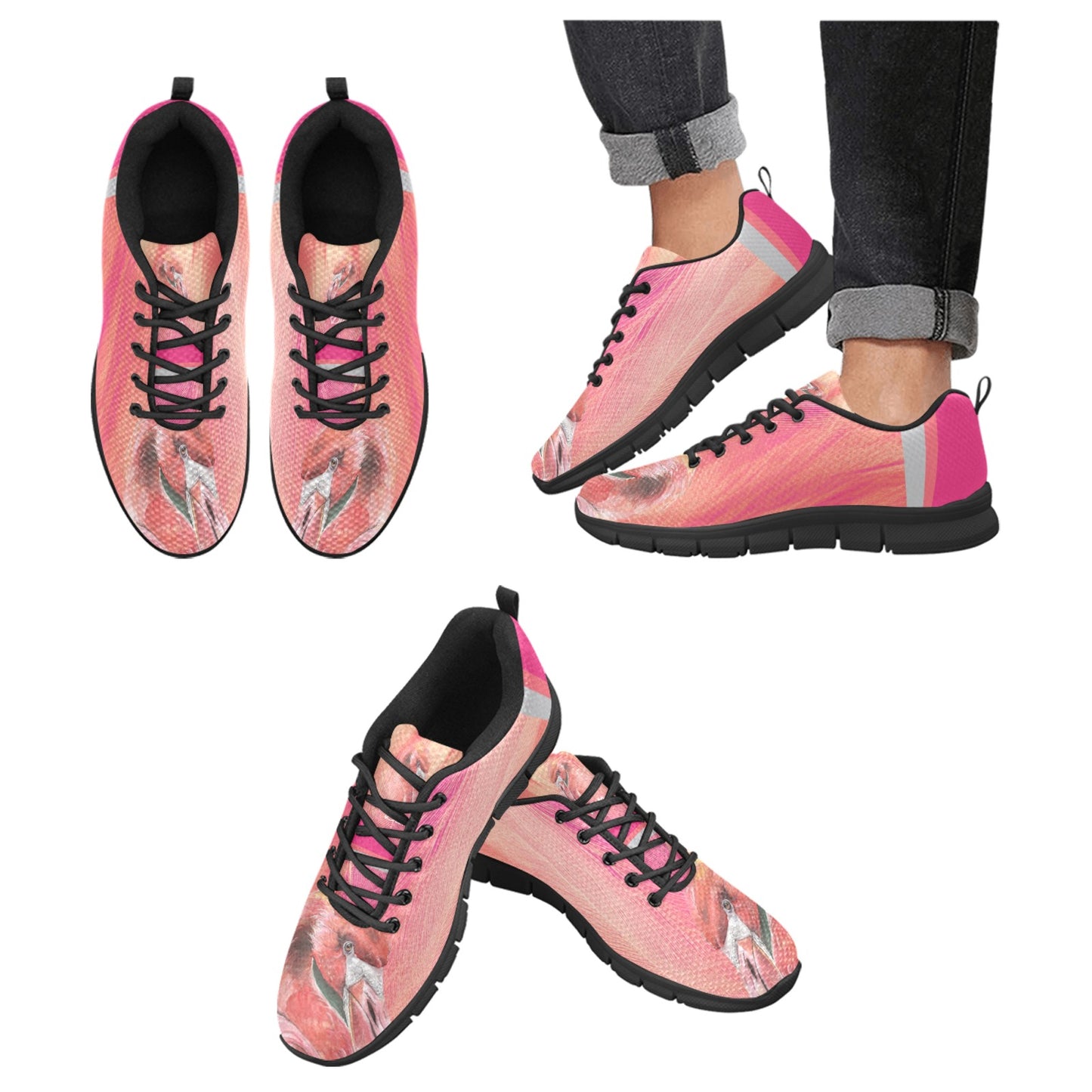 Flamingo Men's Breathable Sneakers (Model 055)