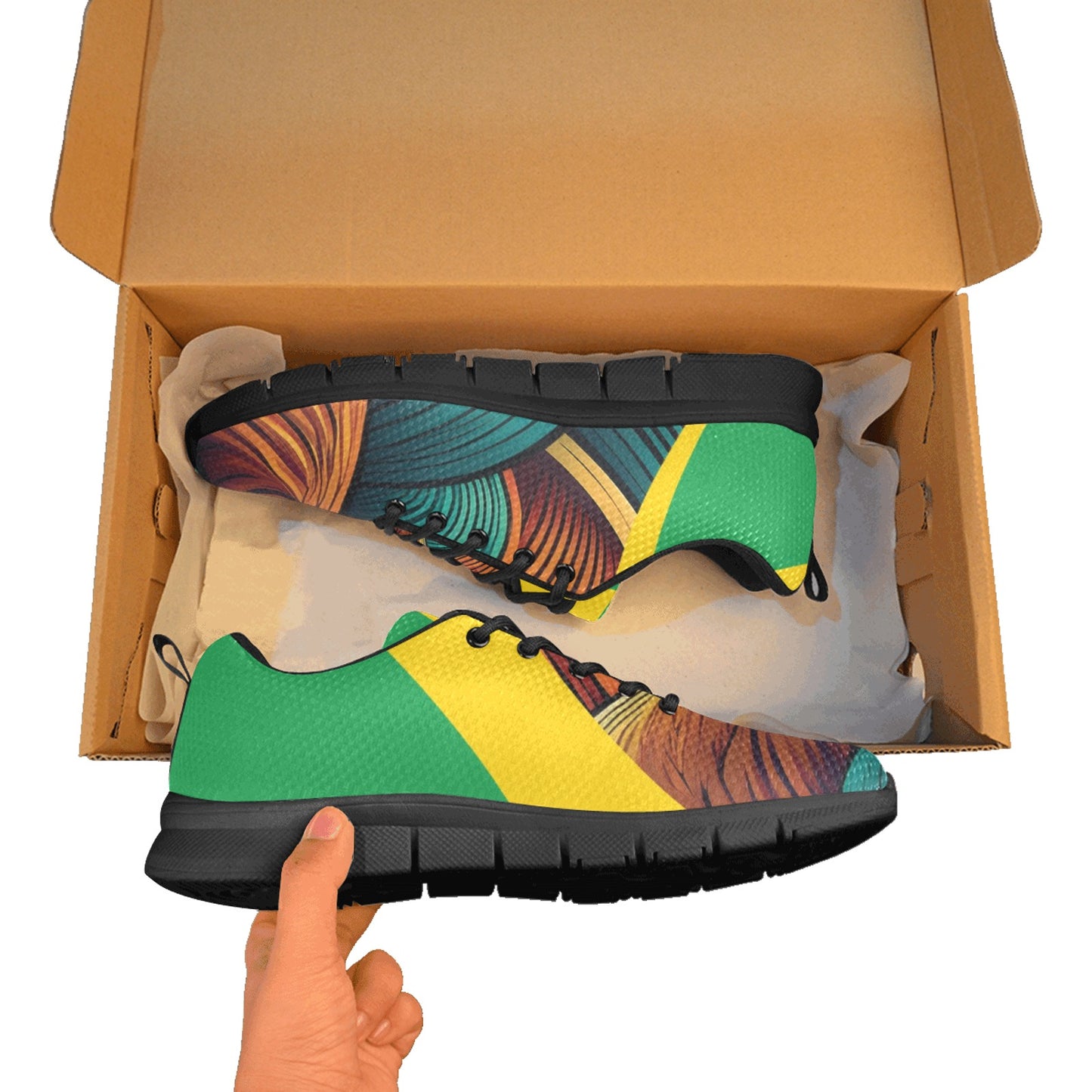 Caribbean Vibe Men's Breathable Sneakers (Model 055)
