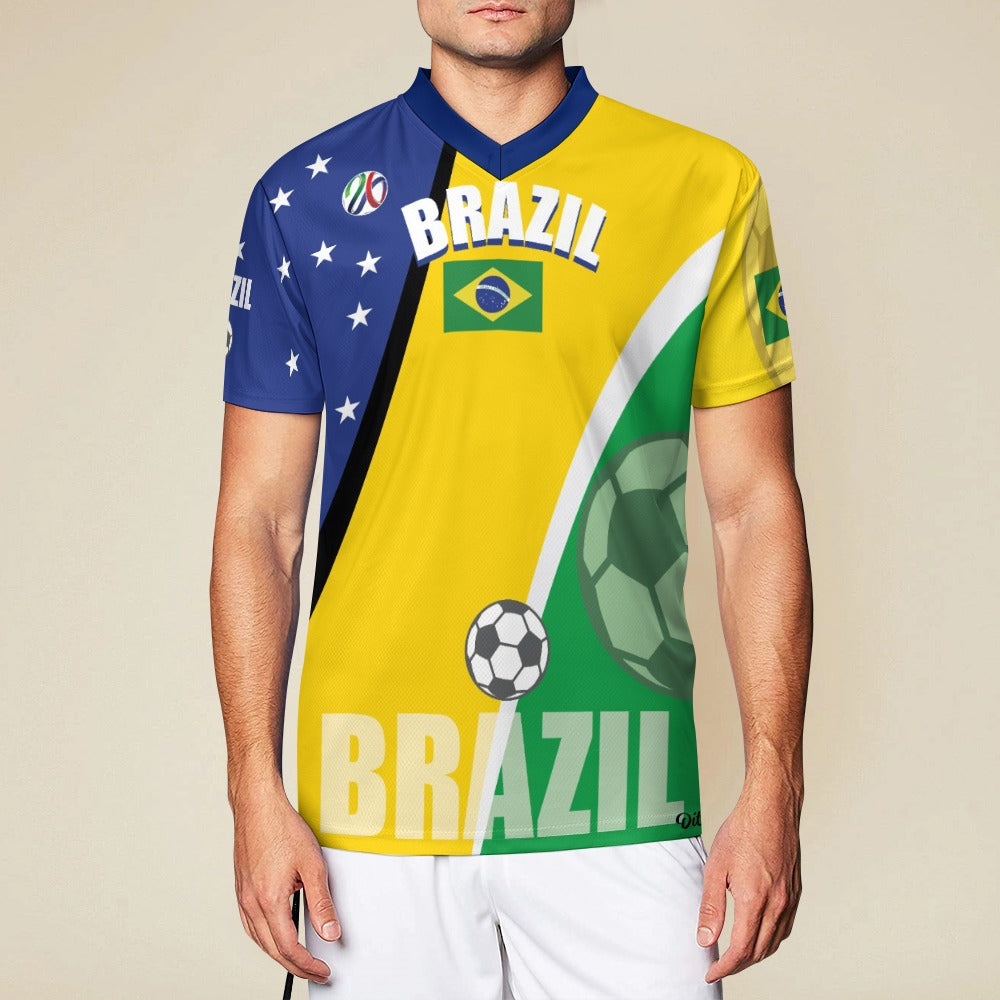 Brazil Football clothes V-neck