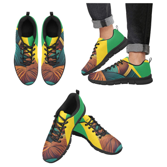 Caribbean Vibe Men's Breathable Sneakers (Model 055)
