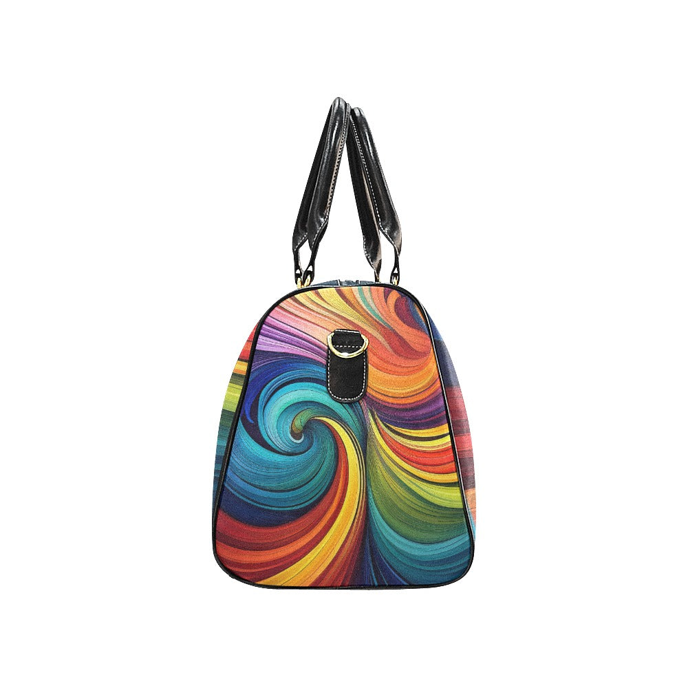 Colorful Travel Bag Black (Small) (Model1639)