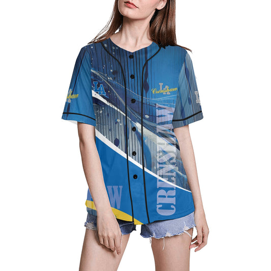LA Crenshaw Women's All Over Print Baseball Jersey(ModelT50)