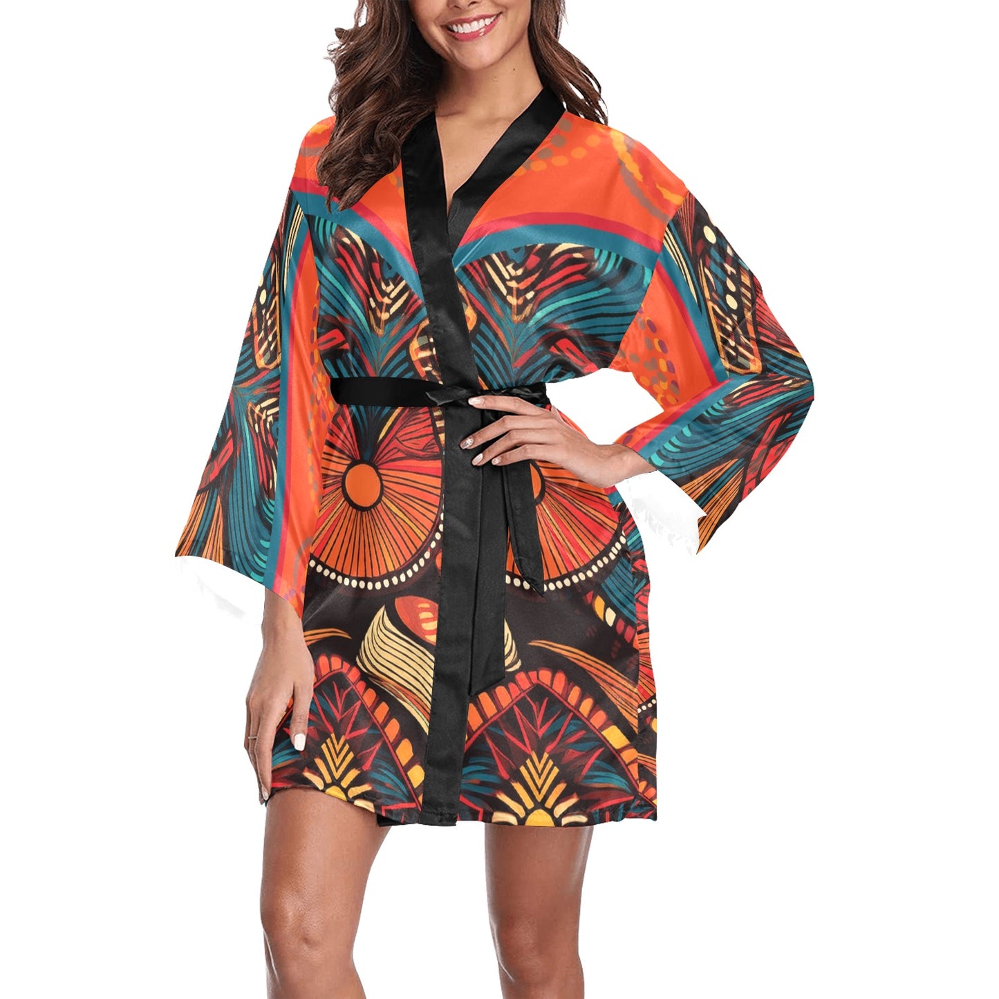Native Women's Long Sleeve Kimono Robe