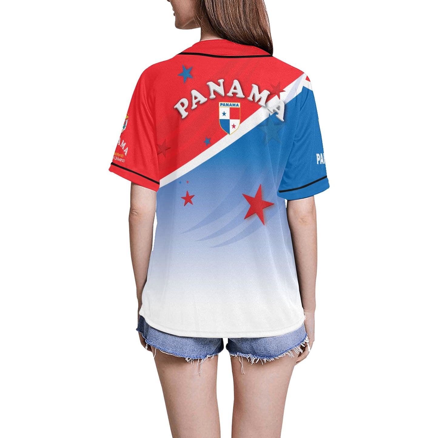 Panama Gradient Women's All Over Print Baseball Jersey(ModelT50)
