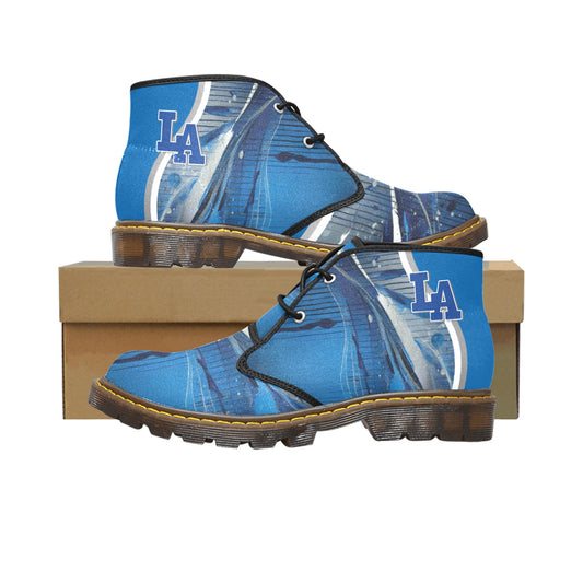 LA Blue Liquid Women's Canvas Chukka Boots Shoe (Model 2402-1)