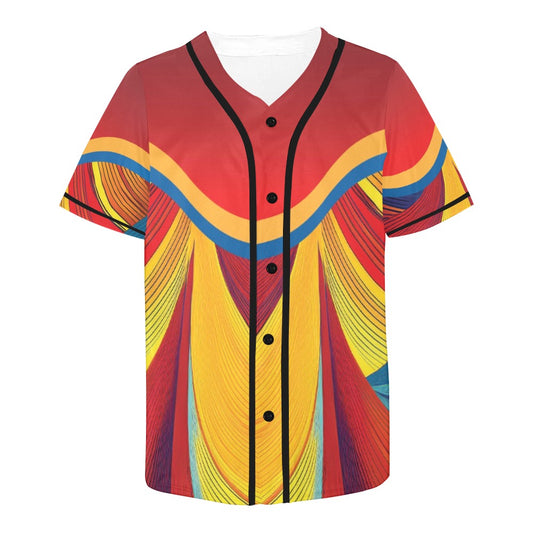 Colorful Men's All Over Print Baseball Jersey (T50)