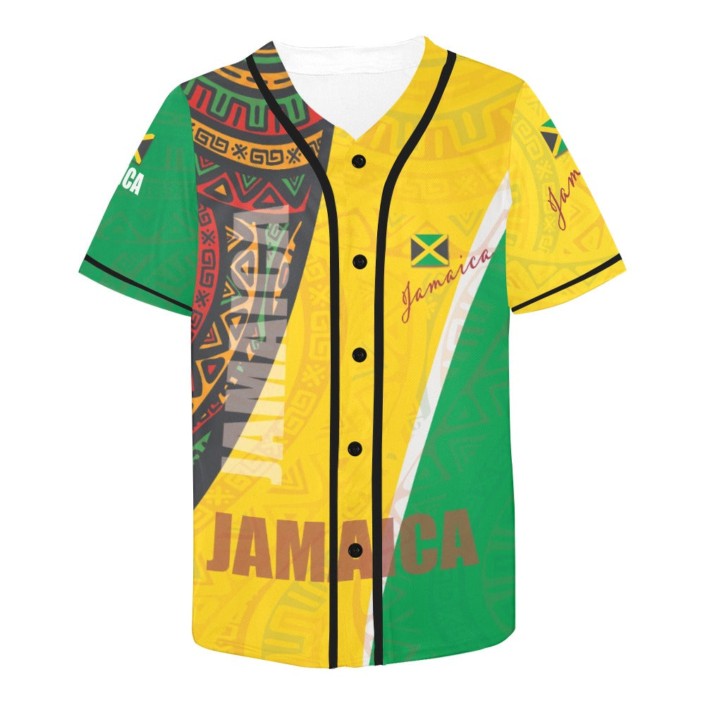 Jamaica Men's All Over Print Baseball Jersey (T50)