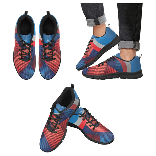 Red Ribbon Women's Breathable Sneakers (Model 055)