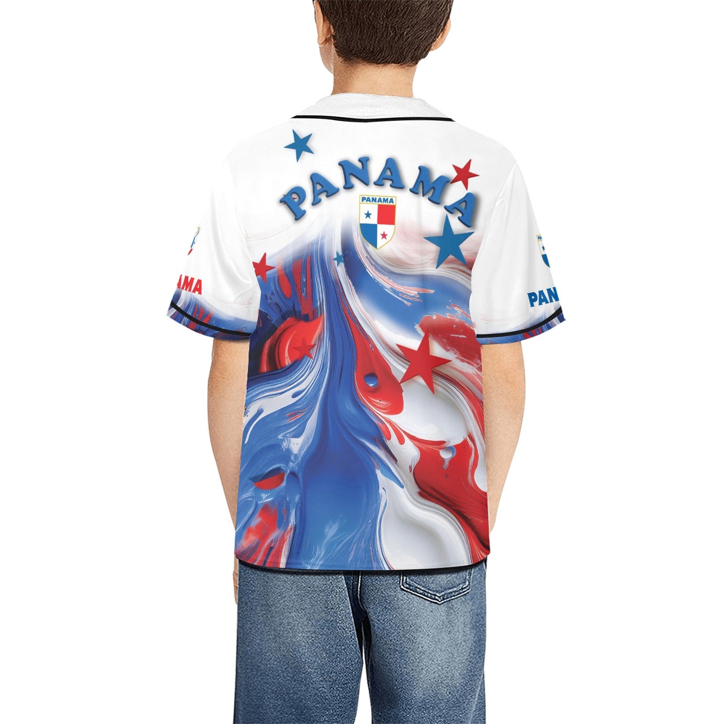 Panama Paint 2 Kid's All Over Print Baseball Jersey(ModelT50)