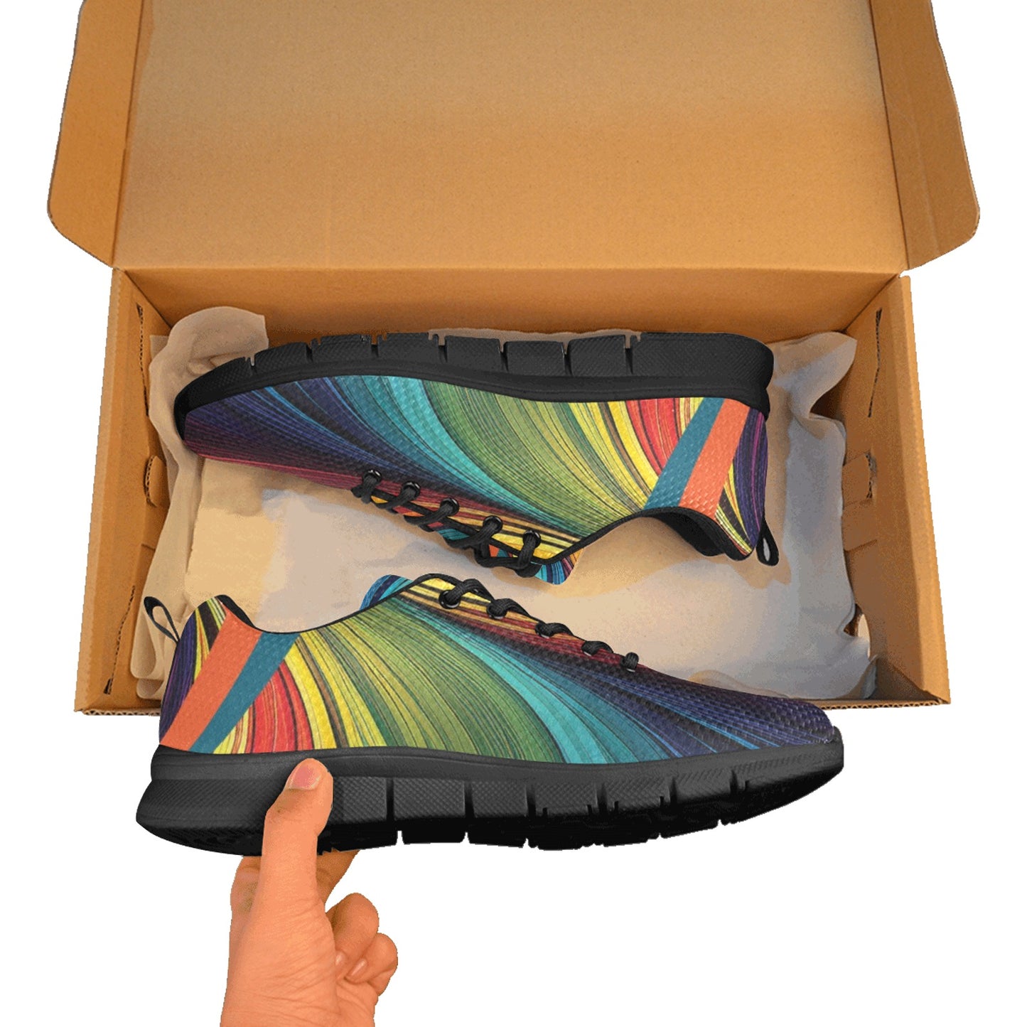 Colorful Women's Breathable Sneakers (Model 055)