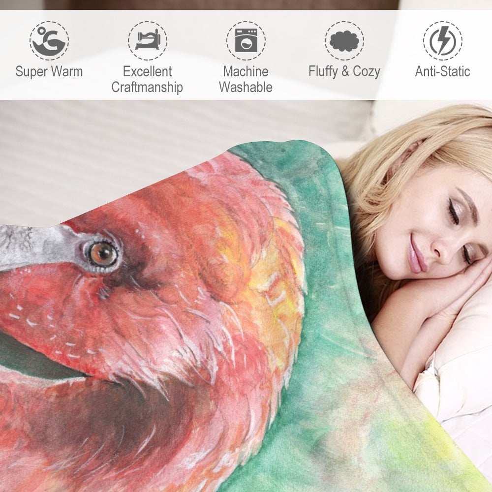 Genius Flamingo Ultra-Soft Flannel Blanket 60"x80"