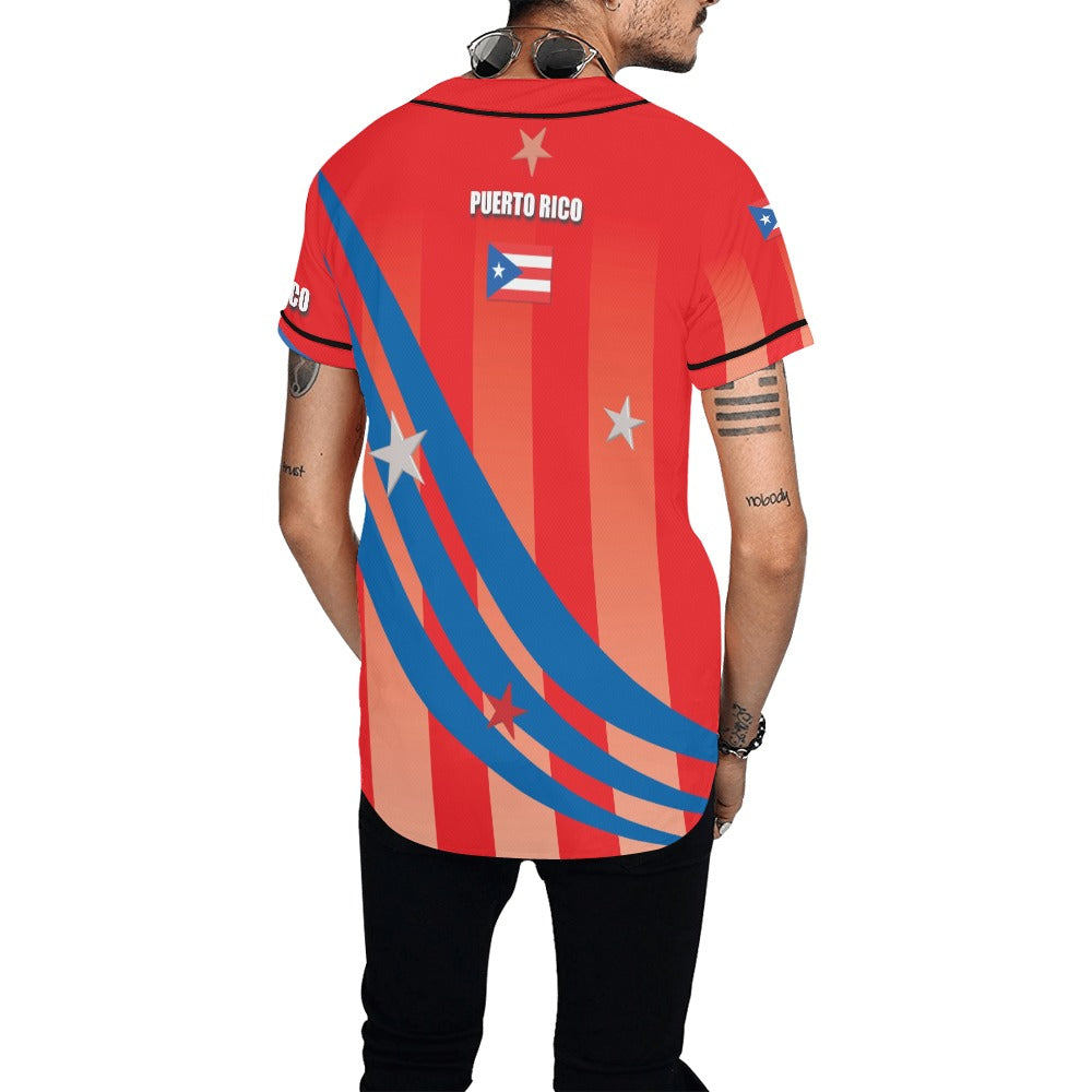 Puerto Rico Men's All Over Print Baseball Jersey (T50)