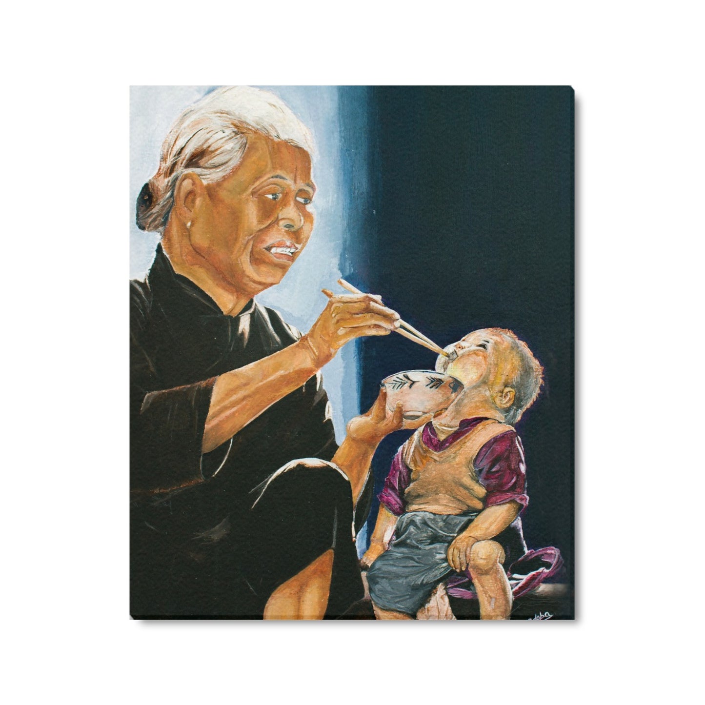 -Grandmothers Love Canvas Print 20"x24" Made in the USA