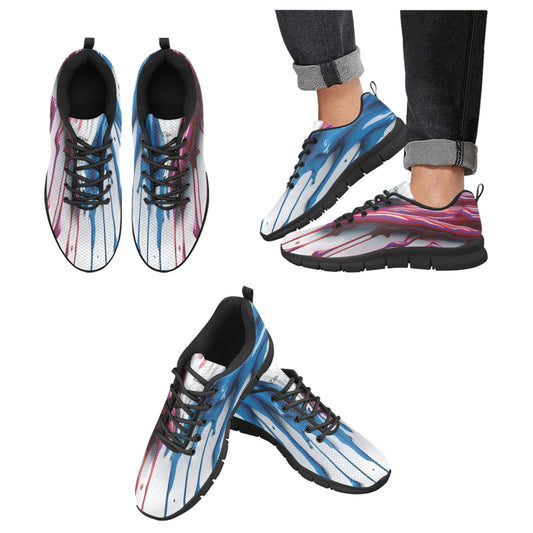 Drip Men's Breathable Sneakers (Model 055)