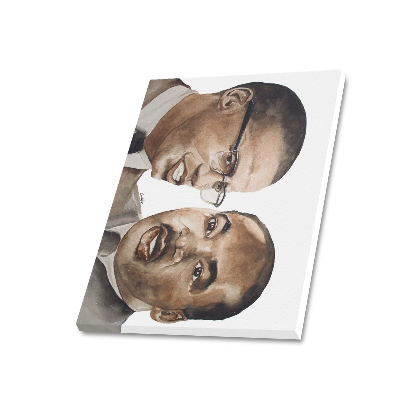 -Malcolm and Martin Canvas Print 20"x24" Made in the USA