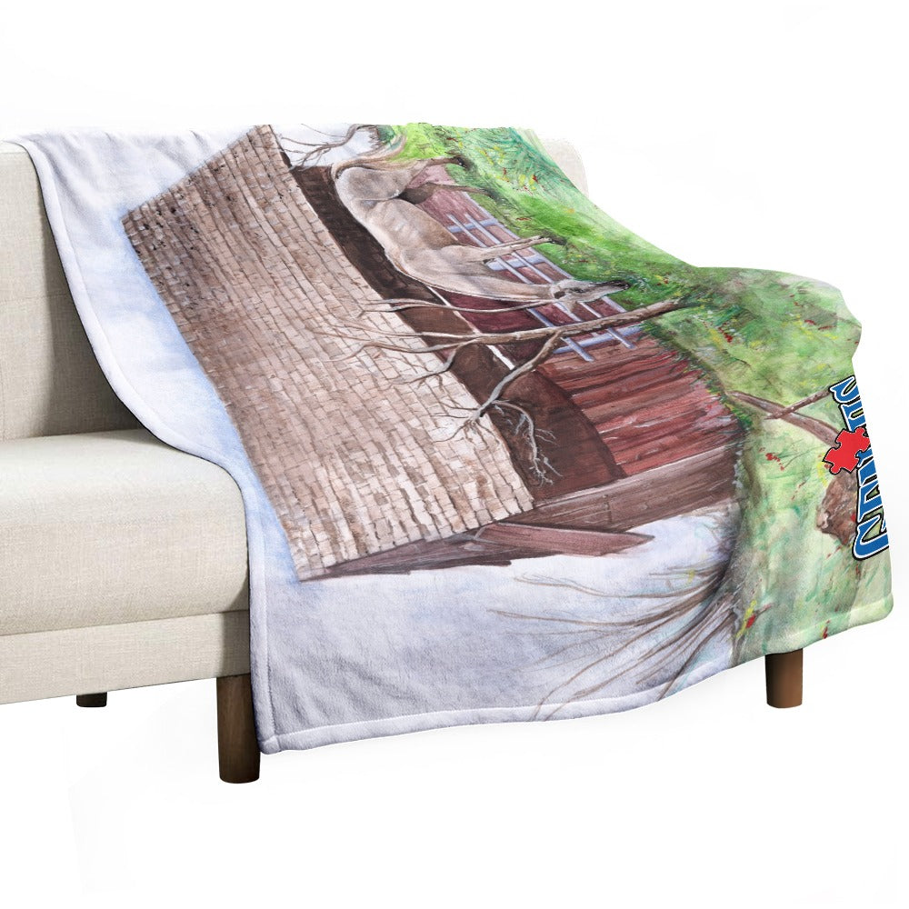 Genius Barn House Ultra-Soft Flannel Blanket 60"x80"