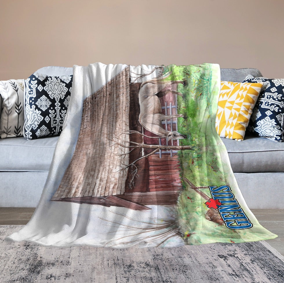 Genius Barn House Ultra-Soft Flannel Blanket 60"x80"