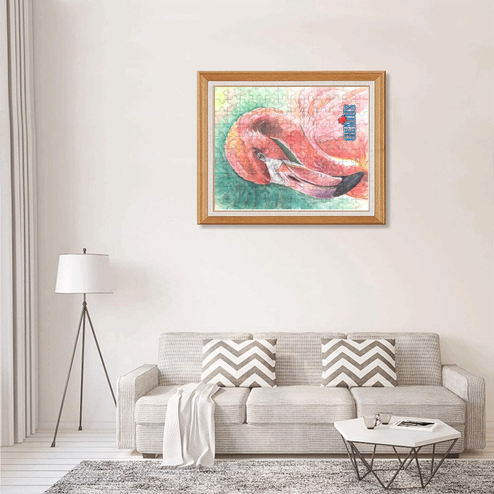 Genius Flamingo 120-Piece Wooden Photo Puzzles