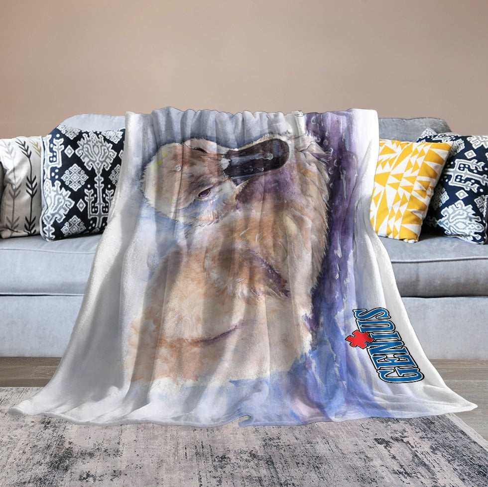 Genius Baby Swan Ultra-Soft Flannel Blanket 60"x80"