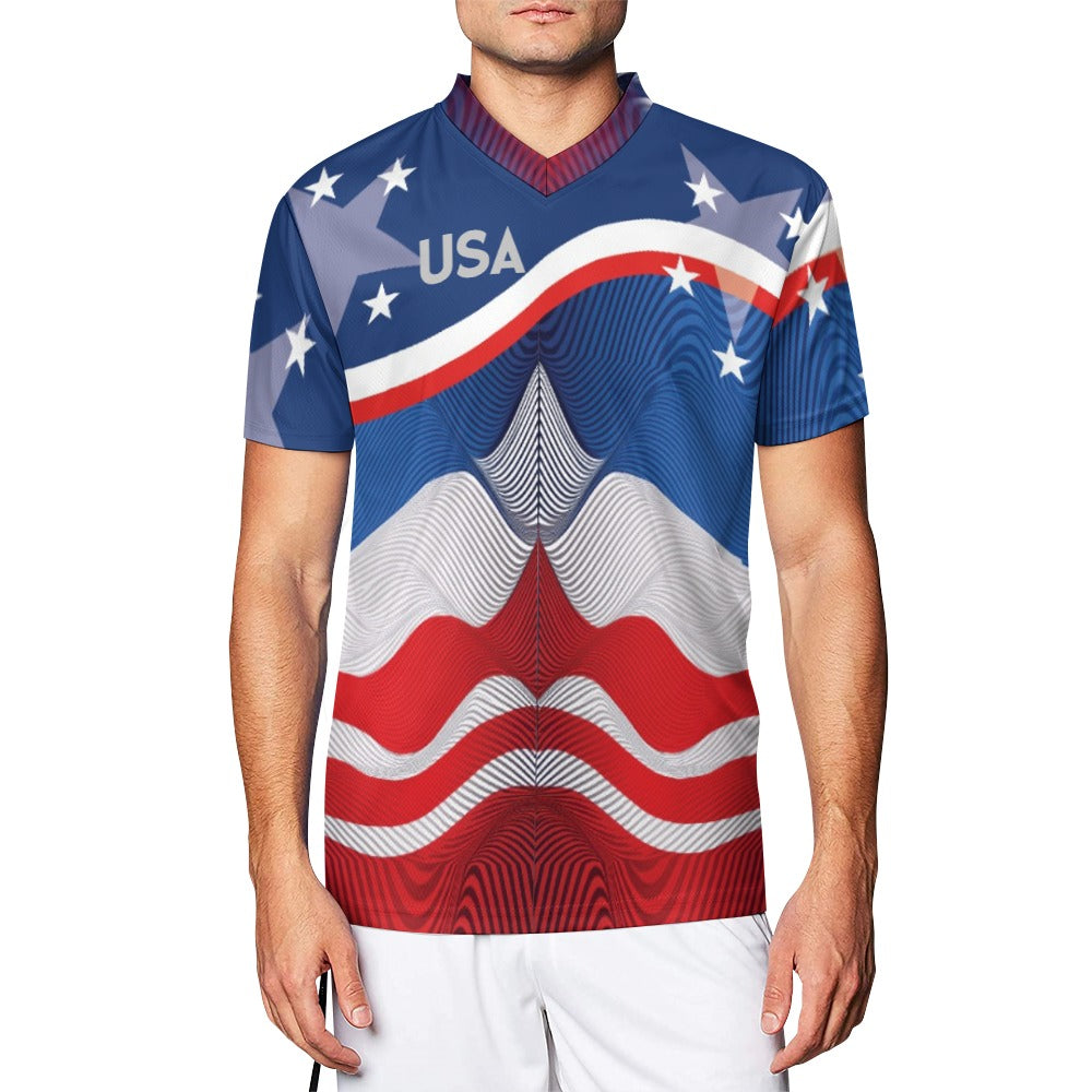 USA Football Soccer clothes V-neck